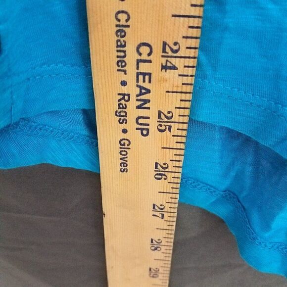 Color Story Large Electric Blue Short Sleeve Pocket Tee Shirt Top T Shirt NWOT - Picture 10 of 13